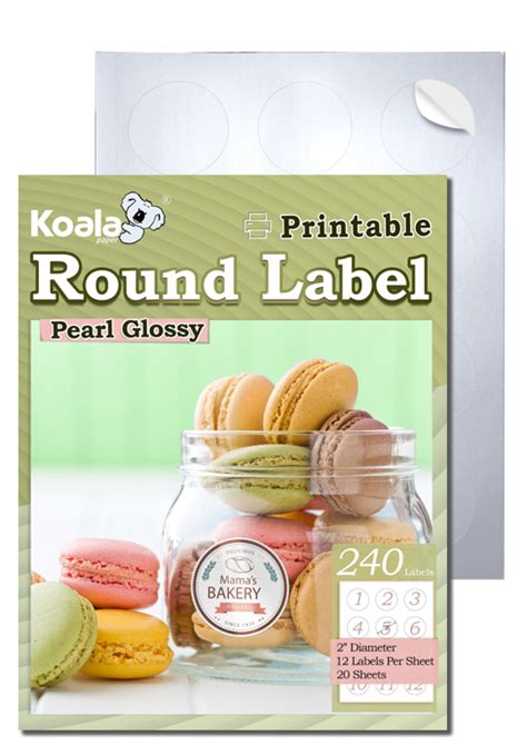 Amazon Koala Round Labels Inch Glossy Waterproof Printable