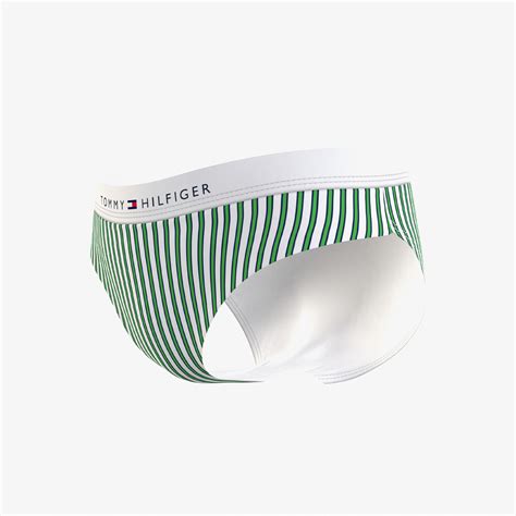Tommy Hilfiger Classic Print Kadın Yeşil Beyaz Bikini Altı KADIN Mayo Bikini SuperStep