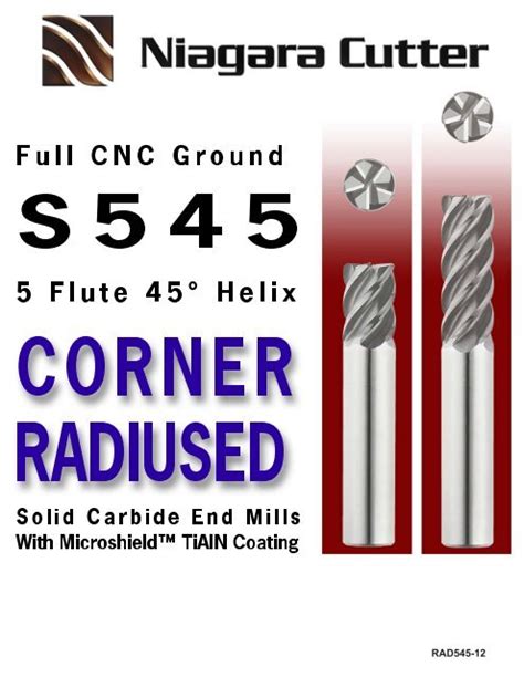 5 Flute 45 Helix Center Cutting Solid Carbide Niagara Cutter