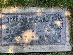 Joseph R Joe Maro Find A Grave Memorial