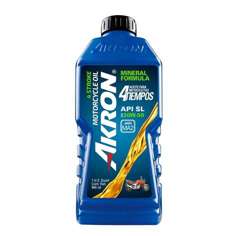 Aceite Para Moto Akron SAE 20W 50 De 946 Ml Walmart