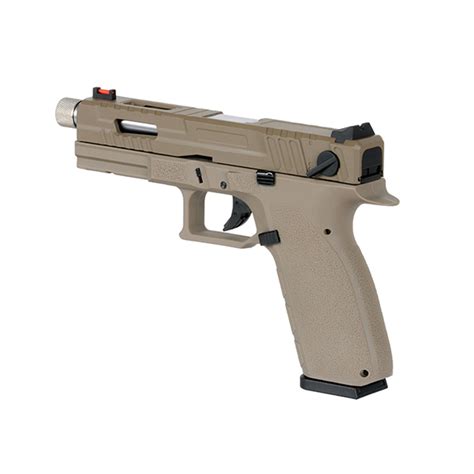 Pistola De Airsoft A Gas Gbb Kjw Kp F Tbc Tan Hawk Airsoft