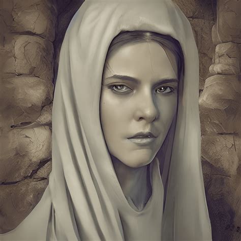 Hyper Realistic Fantasy Art Mature Female Portrait With Gentle Effect Creative Fabrica