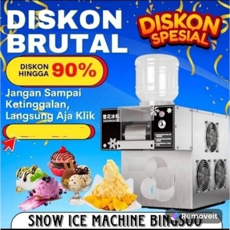 Jual Mesin Pembuat Es Salju Bingsoo Ice Snow Maxer Bingsu Korea 750watt