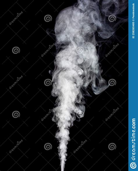 White Smoke Rising Over Black Stock Image - Image of swirl, shape ...