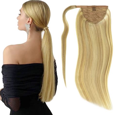 Amazon Lacer Highlight Ponytail Extension Ash Blonde Mixed Bleach