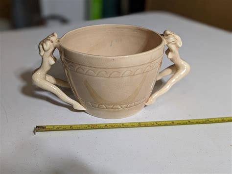 1940 S Dorothy Kindell Erotic Nude Double Handled Ceramic Bowl EstateSales Org