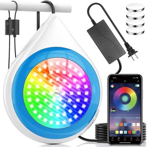 Lampe Piscine Led 12V Led Submersible Piscine Contrôle App Projecteur