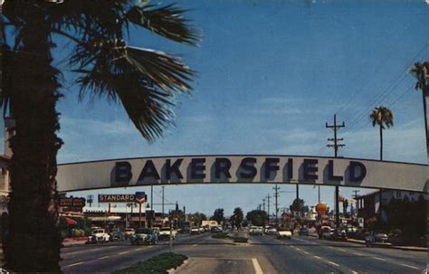 Street Scene Bakersfield Ca Postcard