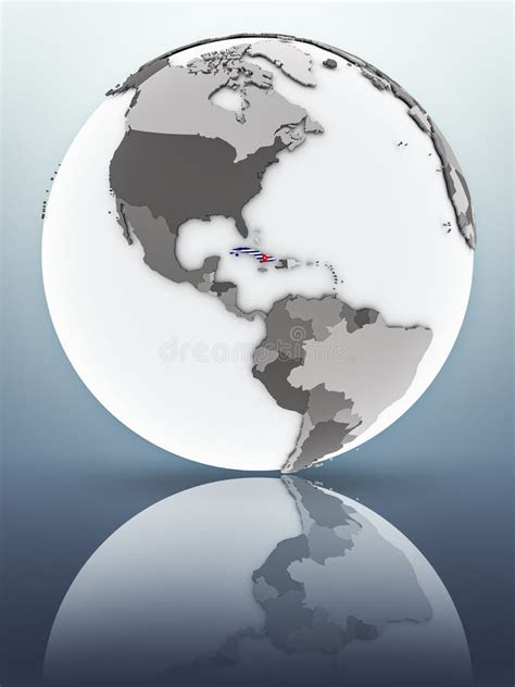 Cuba On Globe Stock Illustration Illustration Of World 124203936