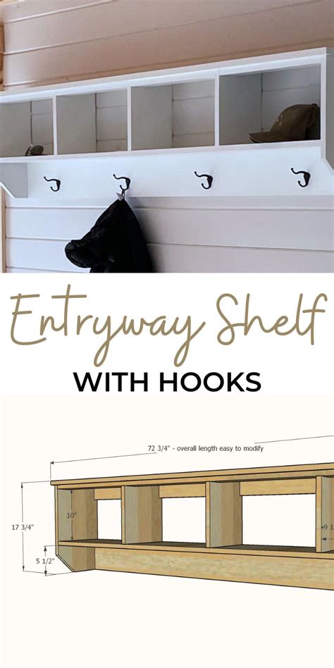 Essential Entryway Shelf with Hooks | Ana White