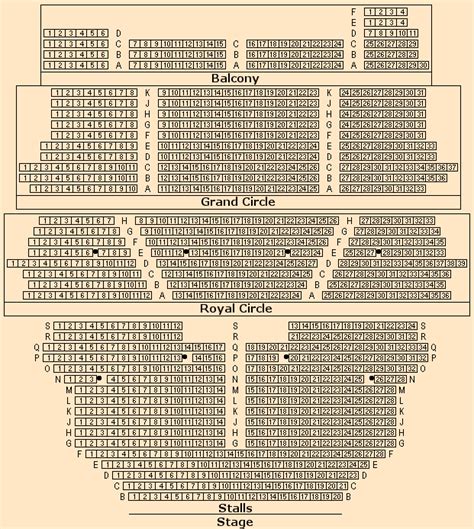 Phantom Of The Opera Tickets Seating Plan | Elcho Table