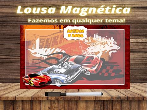 Lousa Magn Tica Hot Wheels Embalagem Elo