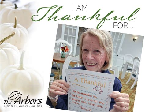 Thankful Thursday - The Arbors Assisted Living Community