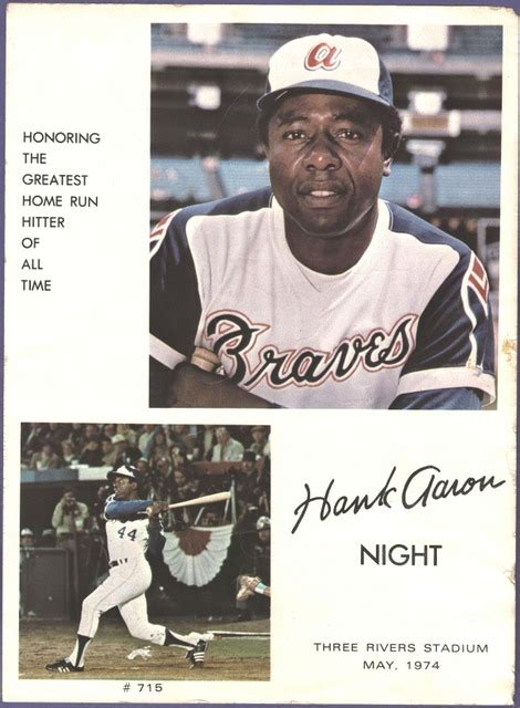 Today Hammerin Hank Aaron Is Home Run King In 1974 Beating The Babe