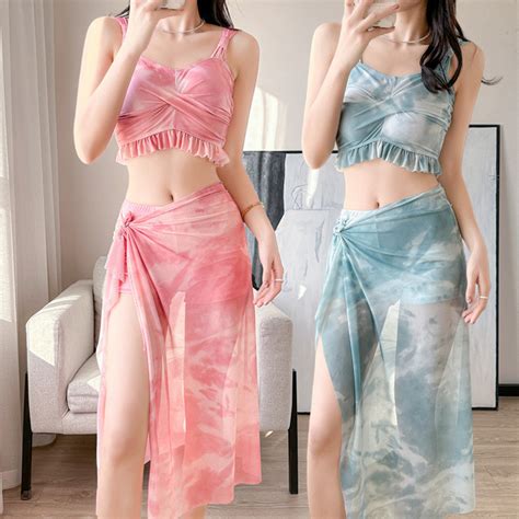 2025 New Style Split Swimsuit Women Bikini Three Piece Set Seaside Vacation Conservative Cover