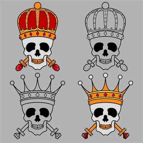 Skull King Vector Art Stock Images Depositphotos