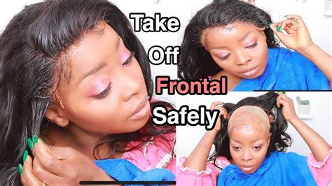 How To Remove Lace Frontal Wig Safely Youtube