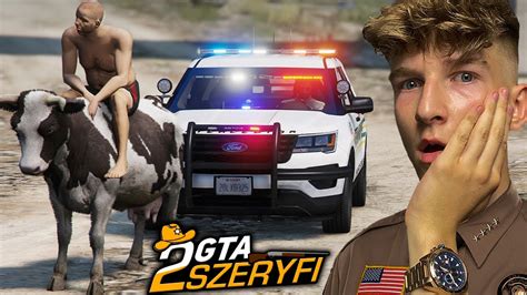 GTA V SZERYFI 2 9 UCIEKAŁ NAM NA KROWIE YouTube