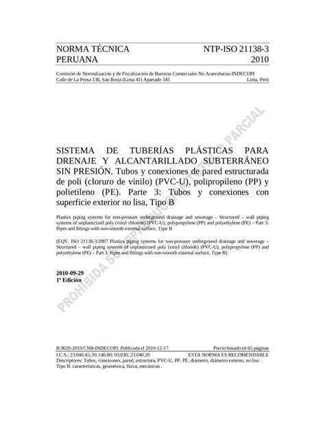 PDF NORMA TÉCNICA NTP ISO 21138 3 PERUANA 2010 ISO 21138 3 2010 pdf