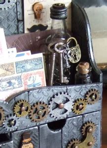 Steampunk Desk Organiser Button It Craftwood Creations