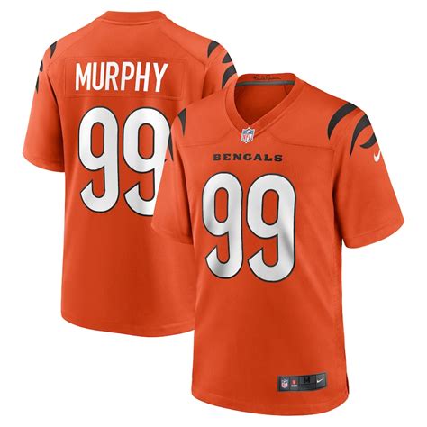 Cincinnati Bengals Myles Murphy Nike Orange NFL Game Jersey