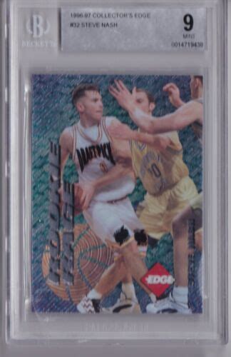 STEVE NASH 1996 Collectors Edge RC 32 Rookie Rage BGS 9 Mint Phoenix