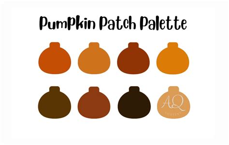 Pumpkin Patch Color Palette Png With Hex Codes Etsy