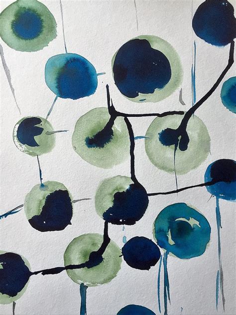 Blue Circles Painting By Britta Zehm Fine Art America