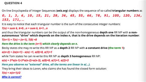 Solved Question 4 On Line Encyclopedia Of Integer Sequences