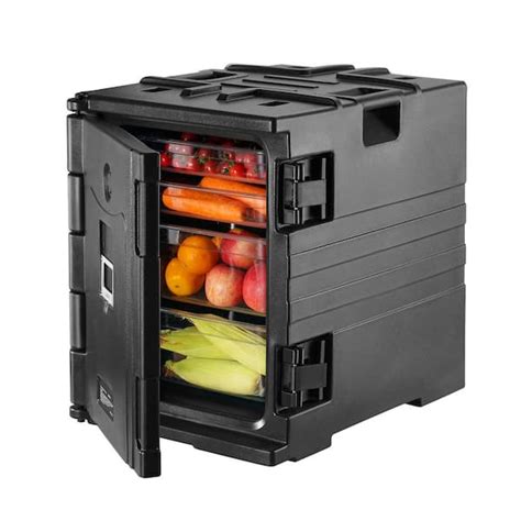 SVOPES 82 Qt Insulated Food Pan Carrier LLDPE Double Buckle Hot Box Front Loading Food Warmer
