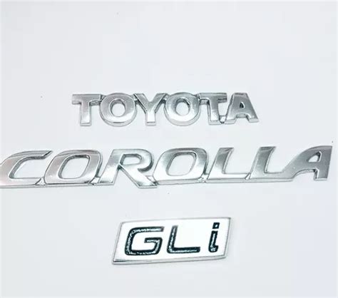 Emblema Toyota Corolla New Sensación Gli Kit Metal Pulido MercadoLibre