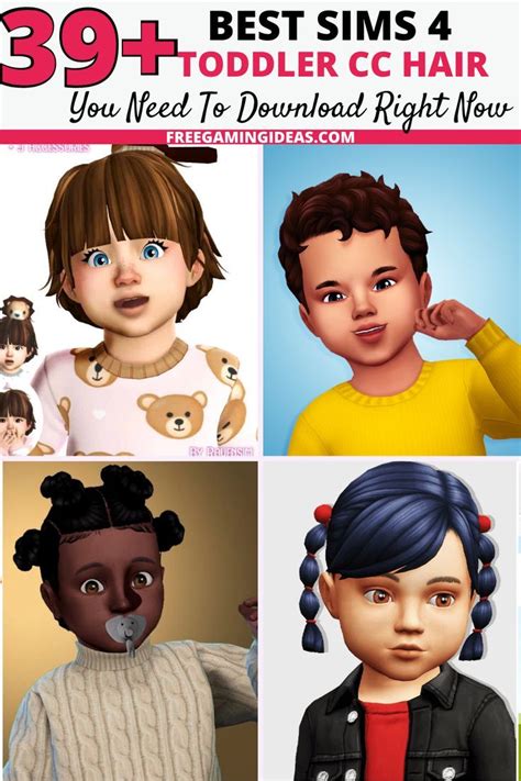 sims 4 toddler hair Sims 4 Cc Eyes, Sims 4 Cc Skin, Sims Cc, Best Sims, Toddler Curly Hair ...