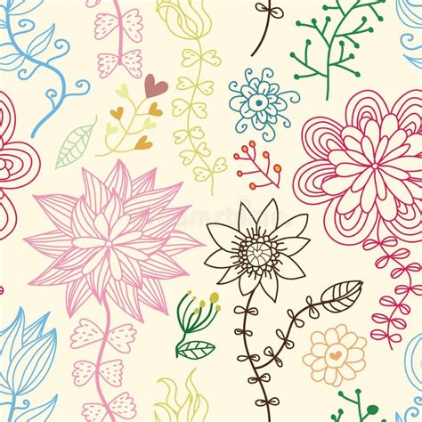 Romantic Seamless Floral Pattern Stock Vector Illustration Of