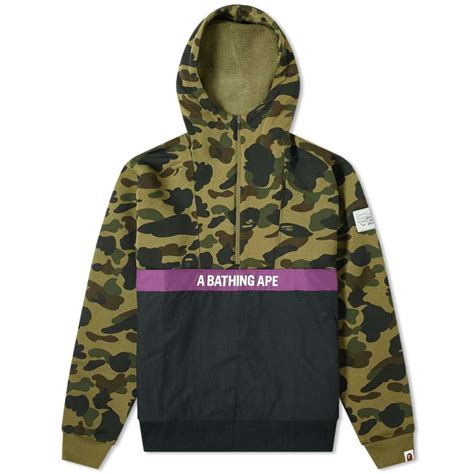 A Bathing Ape 1st Camo Half Zip Hoody A Bathing Ape Kids