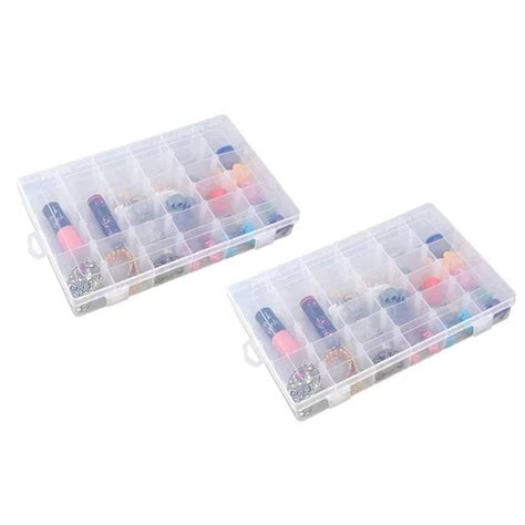 Transparent 36 Grid Multipurpose Plastic Storage Box With Removable