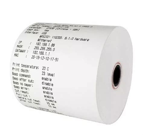 White Gsm Printed Thermal Paper Roll For Receipts In Transactions At