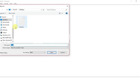 How To Save A Notepad File On Your Desktop YouTube