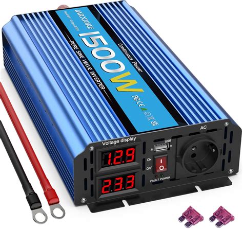 Inverter 12 V To 230 V Pure Sine 1500 W Voltage Converter 12 V 230 V