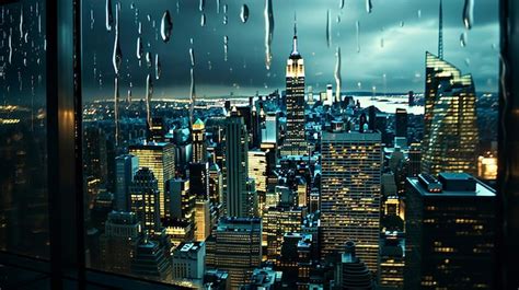 Premium AI Image | city rain HD 8K wallpaper Stock Photographic images