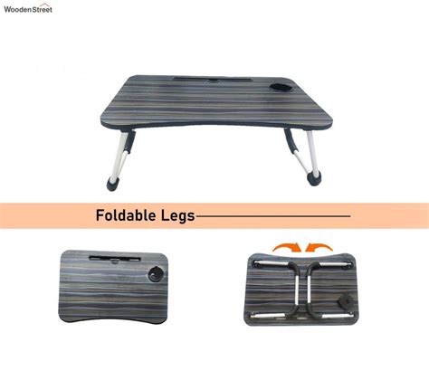 Buy Tud Portable Folding Laptop Table With Cup Holder Multi Colour At