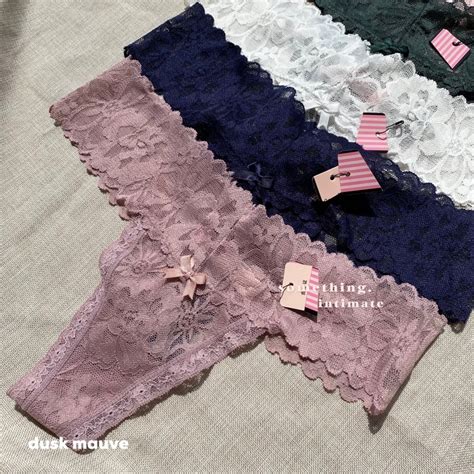 Jual Vs The Lacie Brianna Floral Lace Thong Panty Sexy Gstring Lingerie G String Cd Hot Cheeky