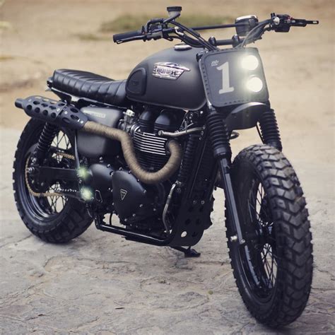 Modified Triumph Bonneville Scrambler Rajputana Custom India Custom