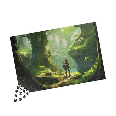 The Legend Of Zelda Botw Totk Link In Hyrule Forrest Jigsaw Puzzle 120