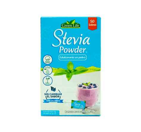 Stevia Powder 50 Sobres Green Life