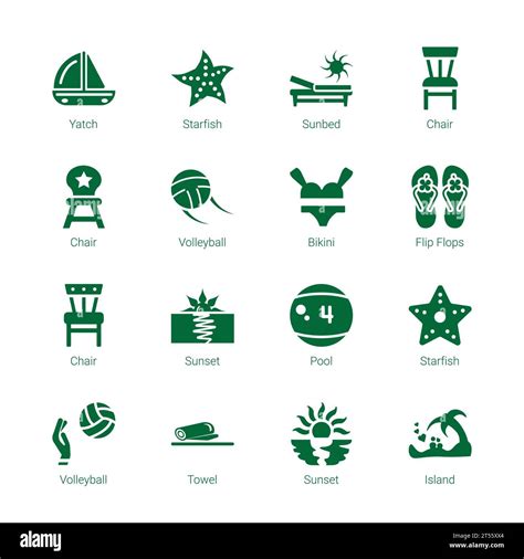 Beach Icons Royalty Free Vector Image Stock Vector Image And Art Alamy