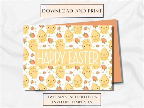 Printable Easter Card Instant Download Pdf Happy Easter Printable Card Printable Card And