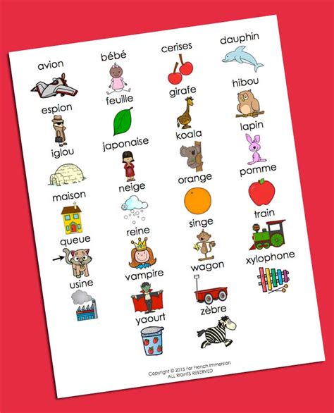 FREE Alphabet Chart Poster - For French Immersion