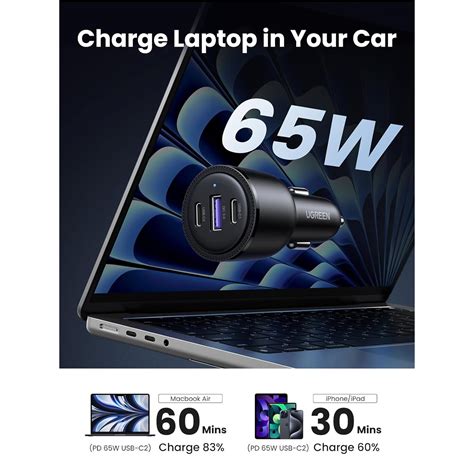 Buy the UGREEN CD239 PD 69W 3-Ports Car Charger - 2x USB-C & USB-A ...