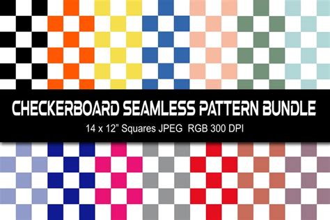 Checkerboard Seamless Pattern Bundle